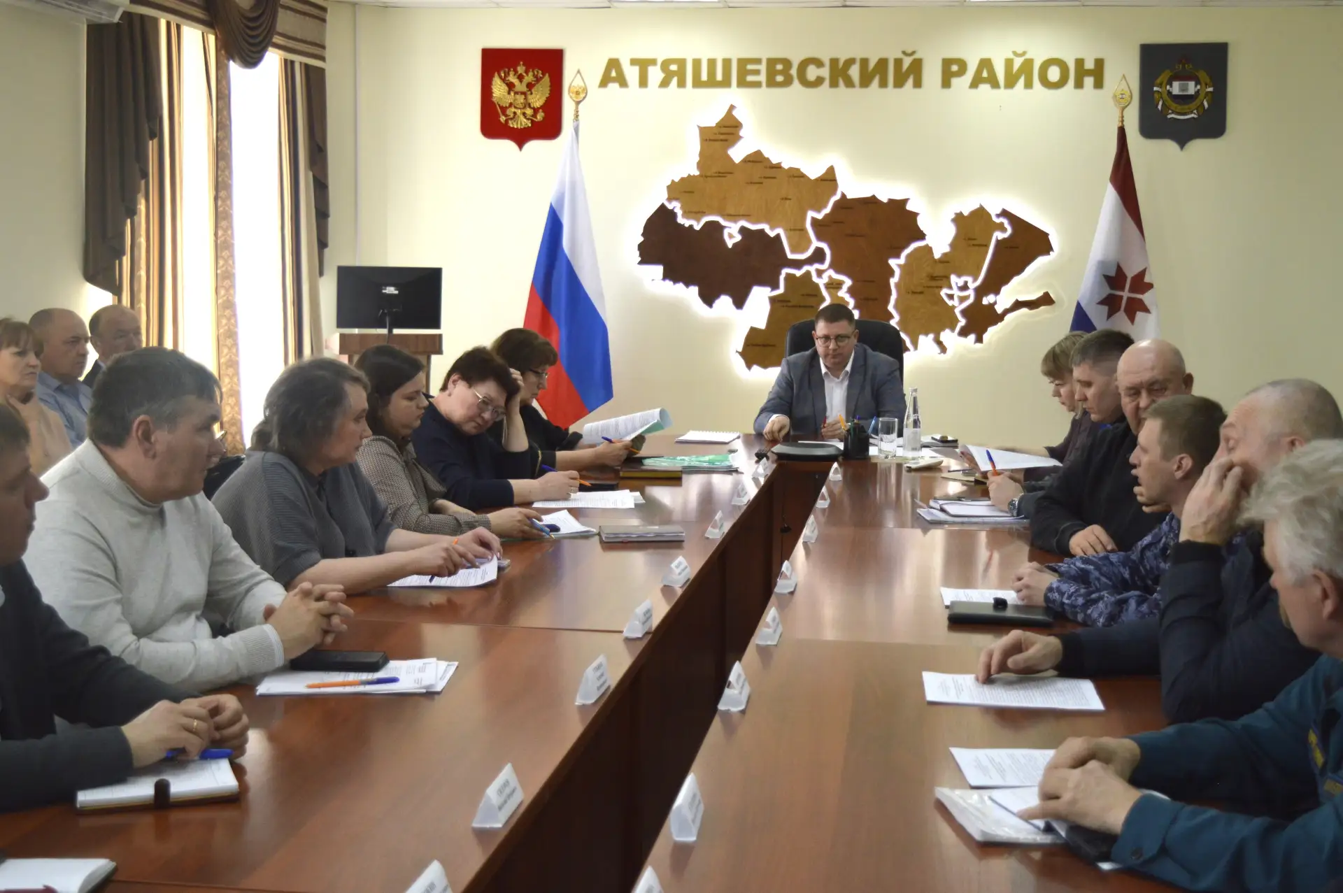 НА ЗАСЕДАНИИ АТК В АТЯШЕВСКОМ МУНИЦИПАЛЬНОМ РАЙОНЕ РАССМОТРЕНЫ РЕЗУЛЬТАТЫ ПРОФИЛАКТИКИ ТЕРРОРИЗМА В ОТРАСЛИ ОБРАЗОВАНИЯ И КУЛЬТУРЫ.